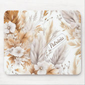 Tapis De Souris Nom personnalisé Rustique moderne Fleur sauvage de (Devant)