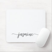 Tapis De Souris Nom personnalisé simple et féminin avec monogramme (Avec souris)