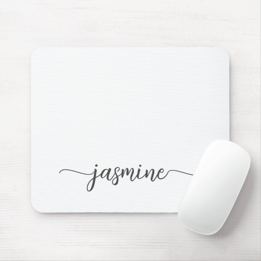 Tapis De Souris Nom personnalisé simple et féminin avec monogramme (Avec souris)