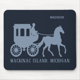 Tapis De Souris Nom personnalisé & Texte Mackinac Island