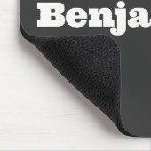 Tapis De Souris Nom Retro Bold Black (Coin)