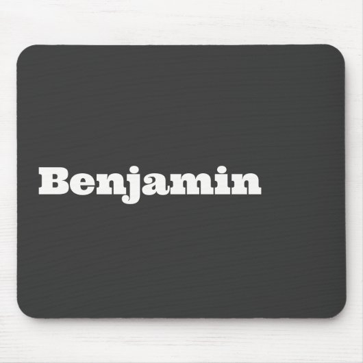 Tapis De Souris Nom Retro Bold Black (Devant)