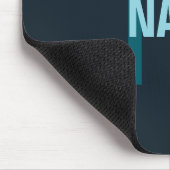 Tapis De Souris Nom simple en gras personnalisable en monogramme (Coin)