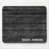 Tapis De Souris Nom sur bois noir (Devant)