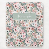 Tapis De Souris Nom végétal rose (Devant)