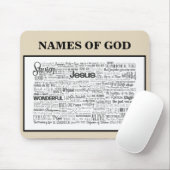 Tapis De Souris Noms de Dieu sur Tan Mousepad (Avec souris)