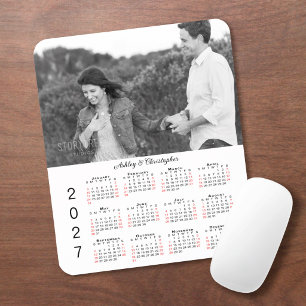 Tapis De Souris Noms de photos personnalisés Calendrier 2027