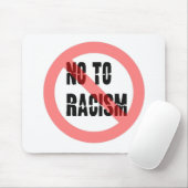 Tapis De Souris Non Au Racisme | Slogan anti-racisme (Avec souris)