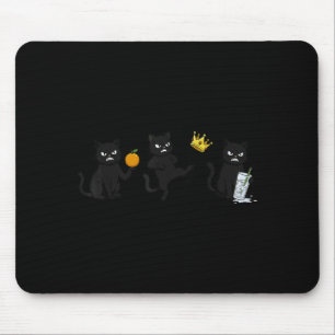 Tapis De Souris Non Non Rois Non GLACE Drôle Chat Noir