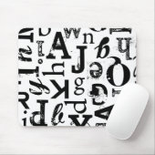 Tapis De Souris Norme mélangée Mousepad de typographie (Avec souris)