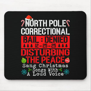 Tapis De Souris North Le Correctional a chanté des chants de Noël