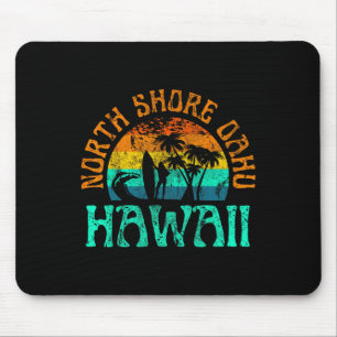 Tapis De Souris North Shore Oahu Hawaii Surf Plage Surfeur Vagues 