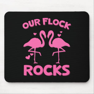 Tapis De Souris Nos Flock Rocks Flamant rose Correspondant Vacance
