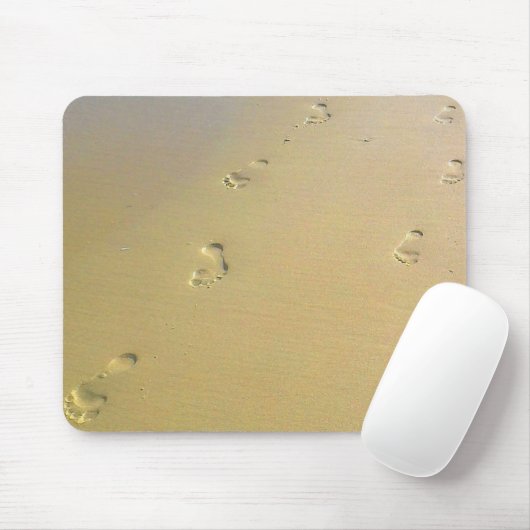 Tapis De Souris Nos traces dans le sable. (Avec souris)