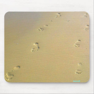 Tapis De Souris Nos traces dans le sable.