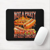 Tapis De Souris Not A Party Until Glizzy Funny Wiener Hot Dog Meme (Avec souris)