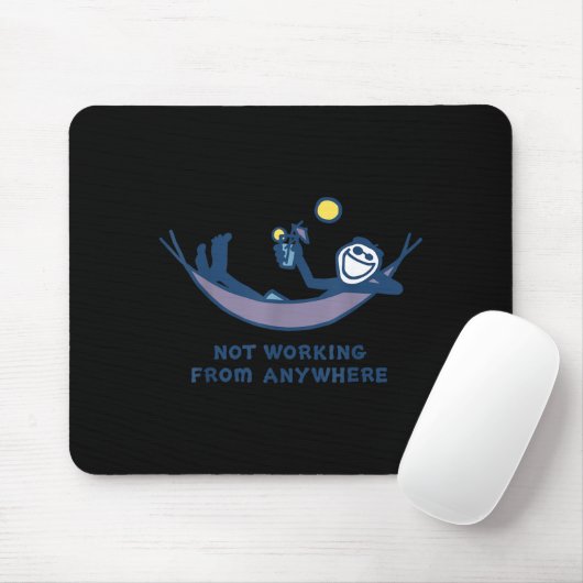 Tapis De Souris Not Working From Anywhere Funny Vacation Remote Wo (Avec souris)