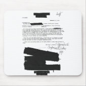 Tapis De Souris Note 1963 de Kennedy concernant UFOs (Devant)