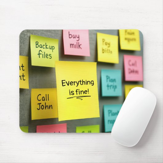 Tapis De Souris Note Reminders On Office Cubicle Wall (Avec souris)