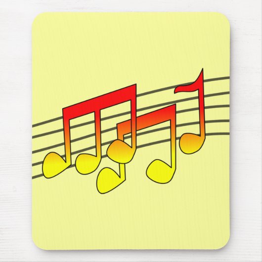 Tapis de souris Notes de musique (Devant)