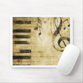 Tapis De Souris Notes de musique de piano (Avec souris)