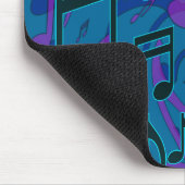 Tapis De Souris Notes de Musique Motif Musical Bleu Violet (Coin)