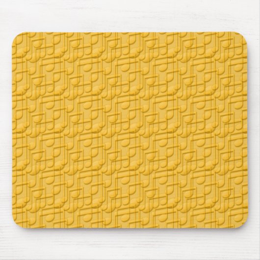 Tapis De Souris Notes de musique orange (Devant)