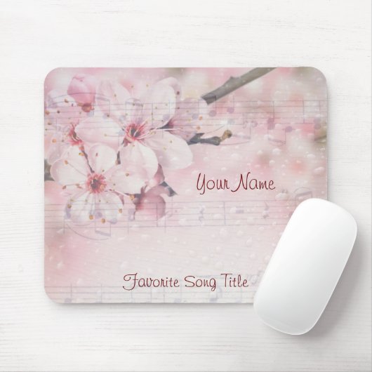 Tapis De Souris Notes de musique Smart Coque iPad Cherry Blossoms (Avec souris)