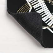 Tapis De Souris Notes d'or d'étoile musicale (Coin)