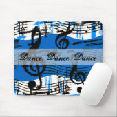 Tapis De Souris Notes Mousepad de danse et de musique (Avec souris)