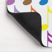 Tapis De Souris Notes musicales colorées motif (Coin)