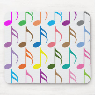Tapis De Souris Notes musicales colorées motif