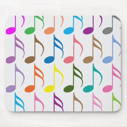 Tapis De Souris Notes musicales colorées motif (Devant)