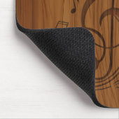 Tapis De Souris Notes musicales de Clé Débossé 3D sur le bois (Coin)