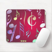 Tapis De Souris Notes musicales de couleur (Avec souris)
