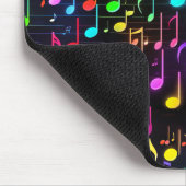 Tapis De Souris Notes musicales de Neon sur Black (Coin)