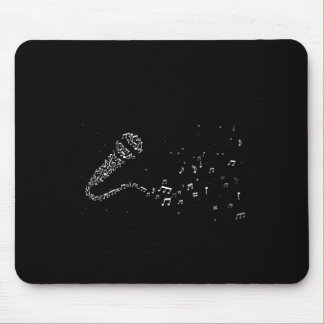 Tapis De Souris Notes musicales du microphone Karaoke Singer Mic G