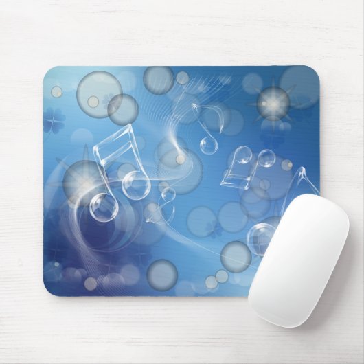 Tapis De Souris Notes musicales en verre d'Imaginaire (Avec souris)