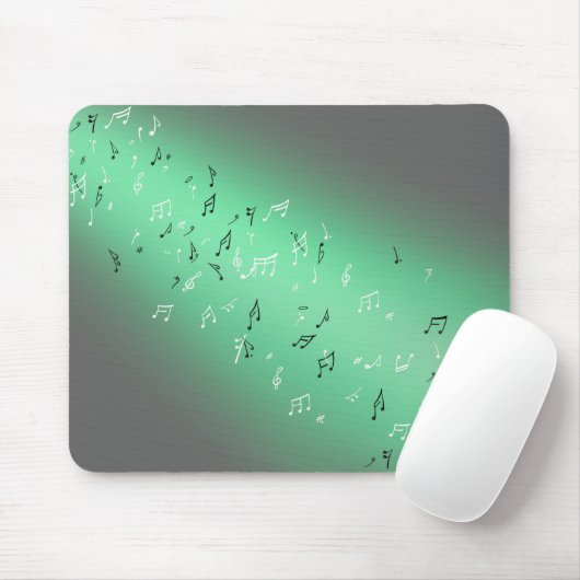 Tapis De Souris Notes musicales Mat de souris vert clair (Avec souris)