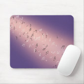 Tapis De Souris Notes musicales Mat de souris violet clair (Avec souris)