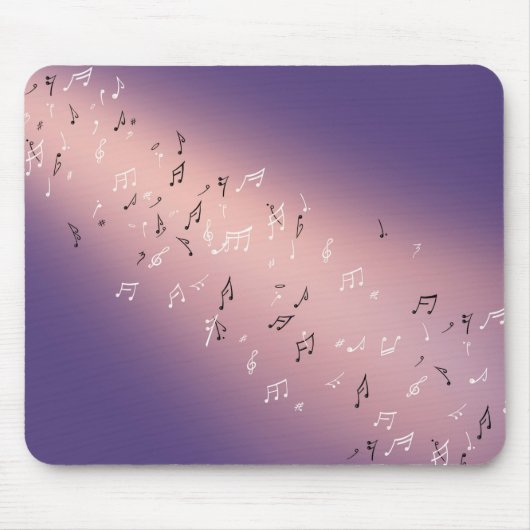 Tapis De Souris Notes musicales Mat de souris violet clair (Devant)