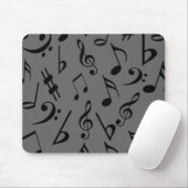 Tapis De Souris Notes musicales Mousepad - Argent (Avec souris)