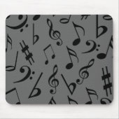 Tapis De Souris Notes musicales Mousepad - Argent (Devant)