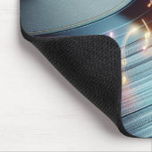Tapis De Souris Notes musicales Neon Émanant Du Tourne-disque (Coin)
