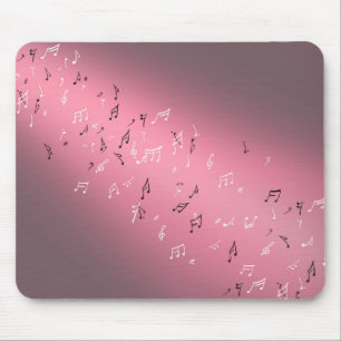 Tapis De Souris Notes musicales Souris Rose Light