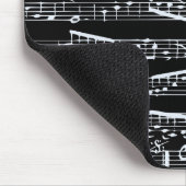 Tapis De Souris Notes noires et blanches de musique (Coin)