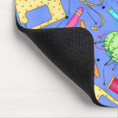 Tapis De Souris Notions de couture bleu périphérique Mousepad (Coin)