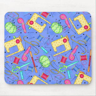 Tapis De Souris Notions de couture bleu périphérique Mousepad