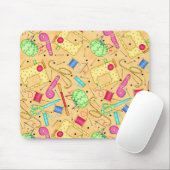 Tapis De Souris Notions de couture jaune Mousepad (Avec souris)