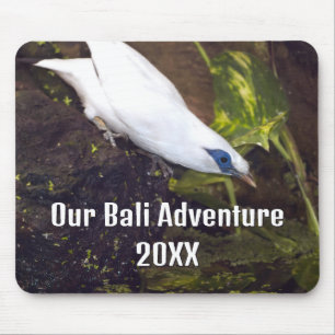 Tapis De Souris Notre aventure à Bali 20XX Art de l'oiseau Mainate